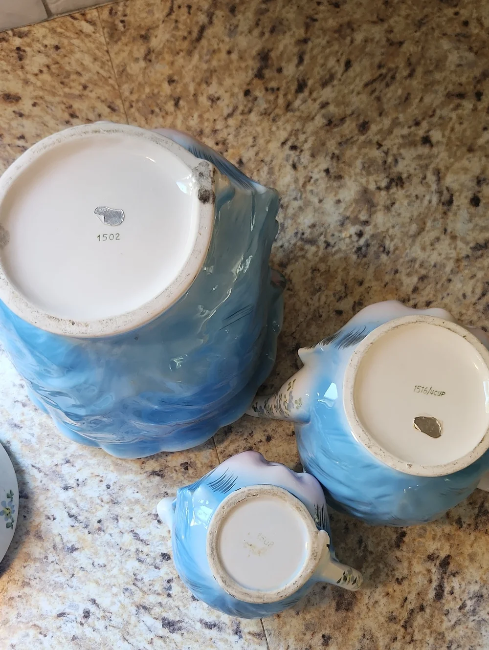 Vintage Collectible Miss Priss Cookie Jar, Tea Pot And Creamer